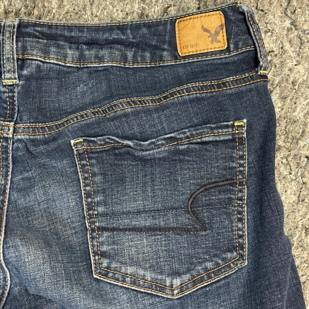 American Eagle Super Stretch Jegging Jeans Dark Wash Blue Low Rise Womens 10 Reg